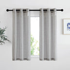 NICETOWN Charcoal Grey Linen Curtains by NICETOWN