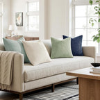 MIULEE Boho Farmhouse Muted Teal Throw Pillow Covers 18x18 Inch Set of 4 - Image 2