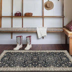 Black Entryway 2x5 Runner Rug, Small Throw Runners by HazoHaus