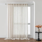 MYSKY HOME Linen Curtains 95 Inches Long by MYSKYHOME
