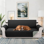 Reversible 4 Seater Sofa Cover 91 Inch Large Couch Cover Furniture Protector - Image 2