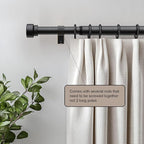 Lootkell Modern Matte Black Curtain Rods - Image 4