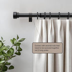 Lootkell Modern Matte Black Curtain Rods - Image 4