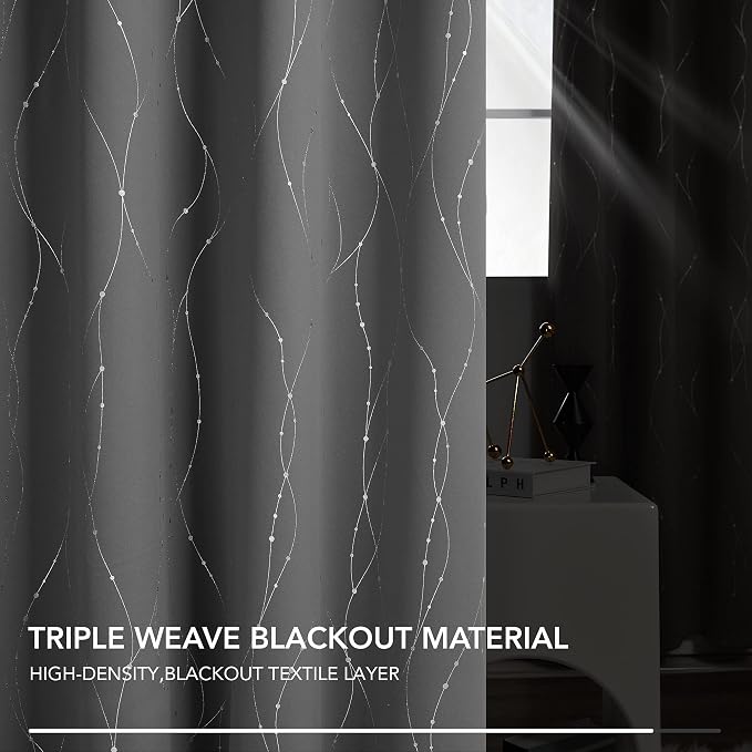 Deconovo Kitchen Curtains, Short Blackout Drapes 42 x 45 Inch, Thermal - Image 5