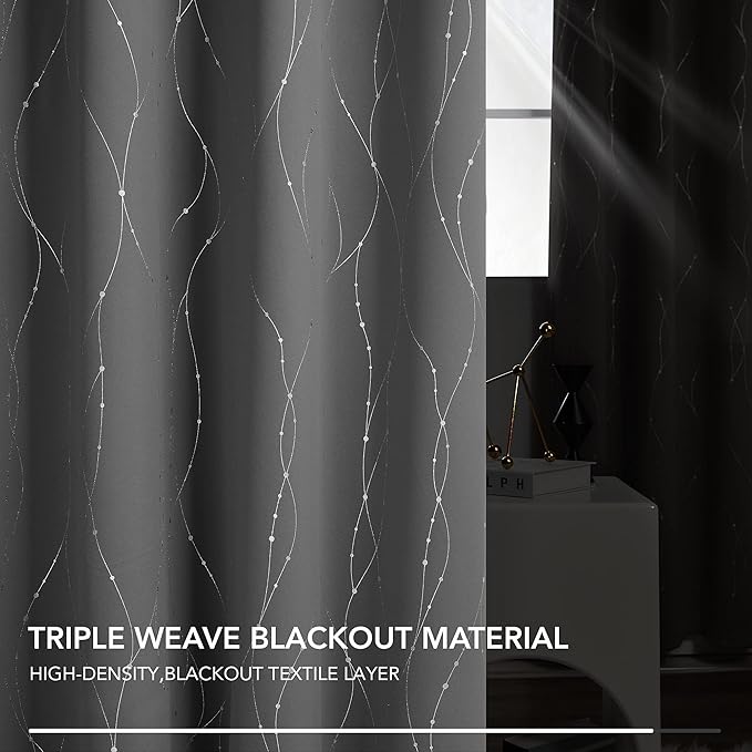 Deconovo Kitchen Curtains, Short Blackout Drapes 52 x 54 Inch, Thermal - Image 6