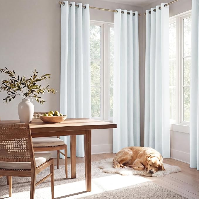 NICETOWN Farmhouse 100% Blackout Linen Curtains - Image 3