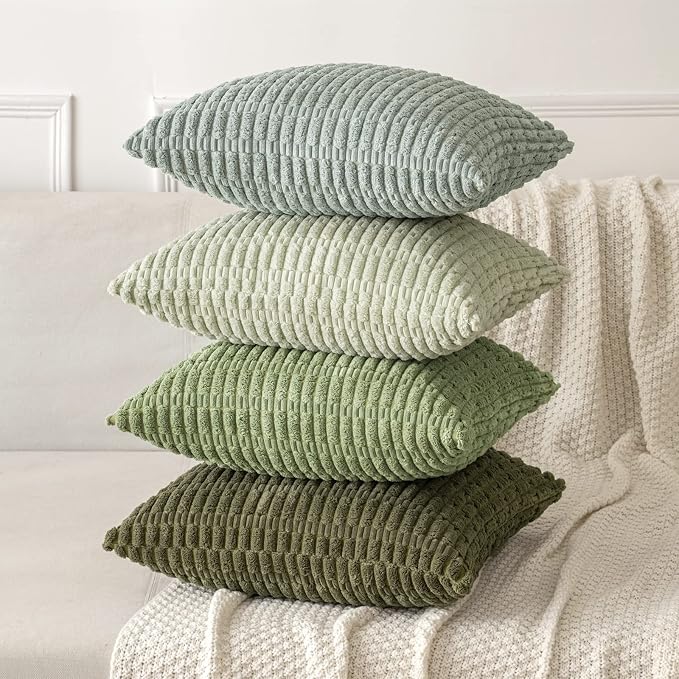 MIULEE Pack of 2 Spring Corduroy Decorative Throw Pillow Covers 18x18 Inch Soft - Image 7