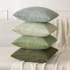 MIULEE Pack of 2 Spring Corduroy Decorative Throw Pillow Covers 16x16 Inch Soft - Image 4
