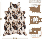 Faux Fur Cowhide Rug: Fluffy Cow Print 5.2x7 Feet Washable Cow Hide Rug - Image 2