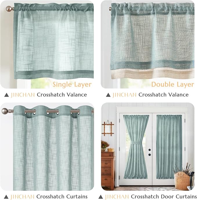 jinchan Linen Farmhouse Valances - Image 5