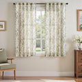 jinchan Linen Blend Floral Curtains by JINCHAN