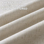 H.VERSAILTEX Linen Curtains 100% Blackout Curtains - Image 5