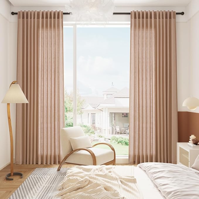 Nanspring Linen Curtains 108 Inches - Image 6
