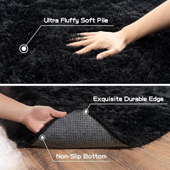 Pionblank Large Area Rug for Living Room 10x14, Fuzzy Modern Shag Rug, Fluffy - Image 6