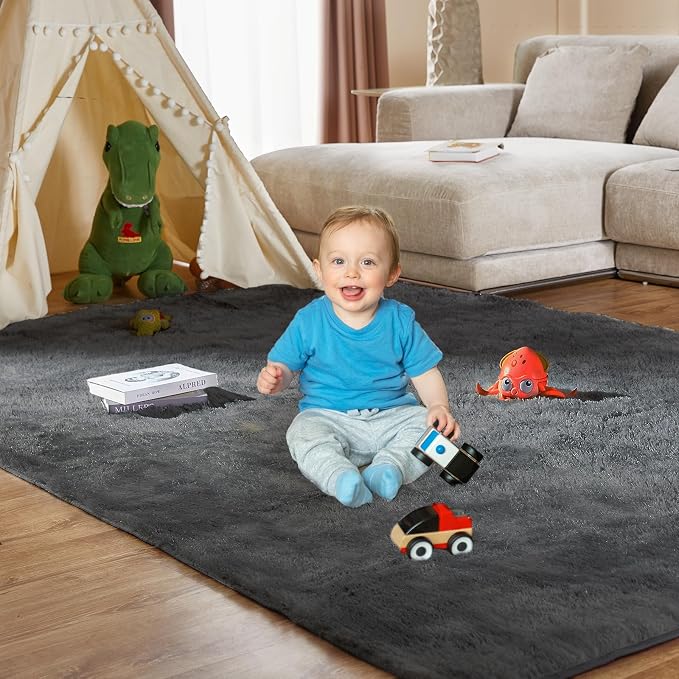 Large Area Rugs for Living Room, Super Luxury 8x10 Soft Fluffy Modern Bedroom - Image 6
