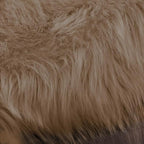 Latepis Brown Beige 2x5 Washable Small Rug Faux Sheepskin Fur Rug Fluffy Shag - Image 7