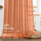 LAMIT Linen Blended Window Curtains 63 inch Length - Image 4