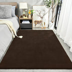 Amearea Modern Area Rugs for Bedroom Living Room, 4x6 Feet Brown Thickened - Image 2