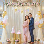 20ft x 12ft Champagne Tulle Backdrop Curtain - Image 4