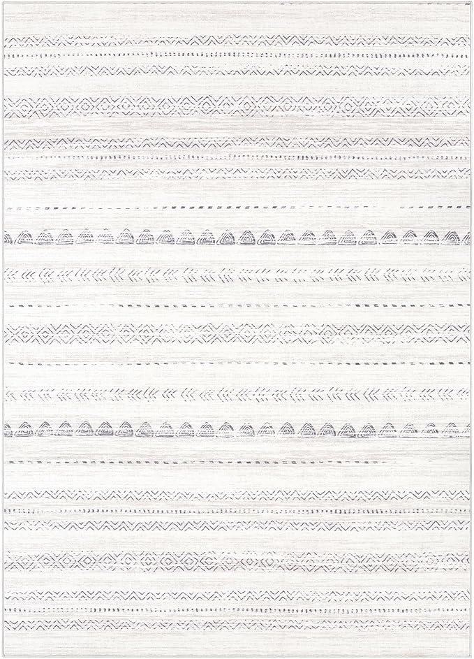 Nakagishi 9x13 Area Rugs Living Room: Washable Boho Large Neutral Soft - Image 8