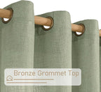 LAMIT Small Linen Curtains 2 Panels Set - Image 2