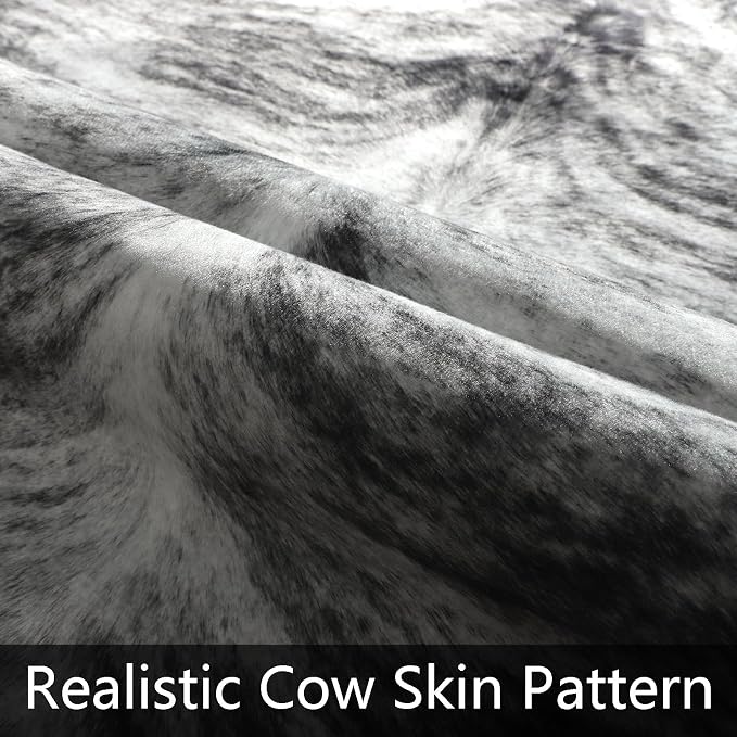 AROGAN Western Decor Faux Fur Cowhide Rug, 4 x 3 Feet Premium Animal Skin Cow - Image 5