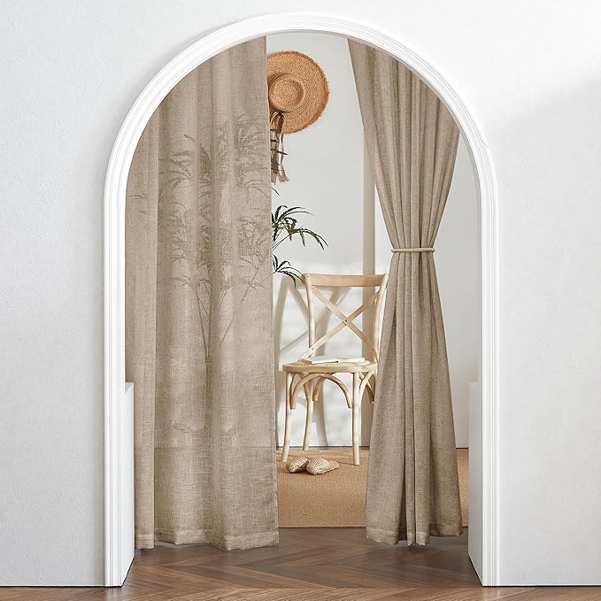 RYB HOME Extra Long Linen Curtains - Image 7