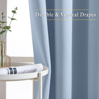 NICETOWN Vintage Blue Blackout Curtains 102 inches Long, Grommet Thermal - Image 5
