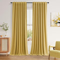Guken 100% Blackout Curtains 90 Inch Length 2 Panels Set by Guken