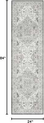 Madane Washable Runner Rug 2x7, Hallway Laundry Room Kitchen, Non Slip Rug - Image 2