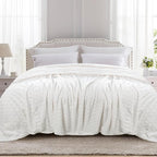 TOONOW Fleece Bed Blanket Queen Size 90x90 inches, Super Soft Fluffy Fuzzy by TOONOW
