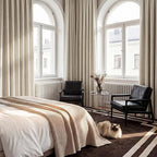 RYB HOME 100% Blackout Linen Textured Curtains 96 inches Long, Thermal - Image 2