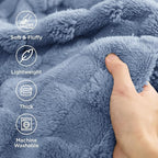 Bedsure GentleSoft Ashley Blue Throw Blanket - Image 4