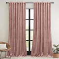 RYB HOME Girls Curtains for Bedroom, Back Tab Room Darkening Baby Kids Velvet by RYBHOME