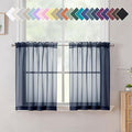 Aiyufneg Small Sheer Tier Curtains Half Kitchen Curtain Sheers, Light Filtering by Aiyufeng