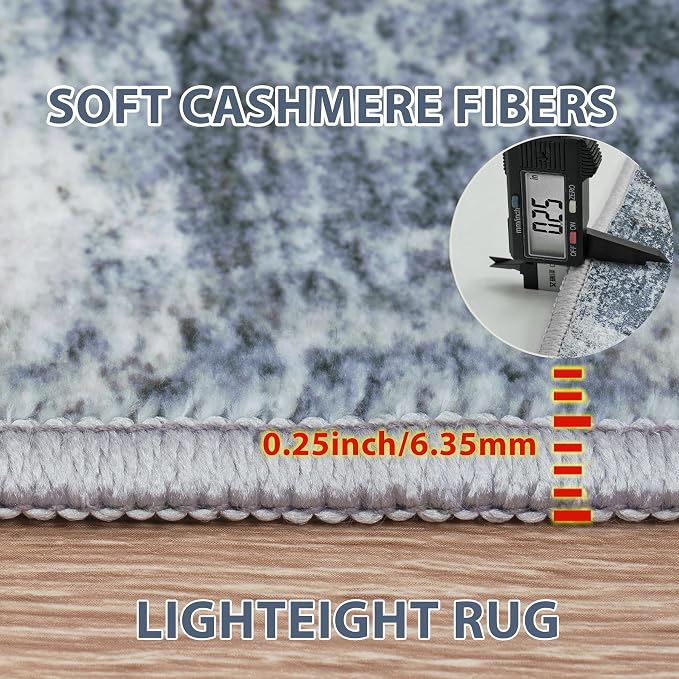 4x6 Area Rugs for Living Room Rug Washable: Abstract Rug for Dining Room - Image 6