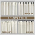 Natural Linen Curtains 108 Inches Long - Image 4