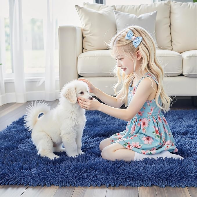Rugs for Living Room 5x8, Alfombras para Salas Shag Large Plush Soft Area Rug - Image 2