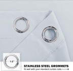 NICETOWN Greyish White Kitchen Curtain Panels - Image 2