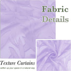 Lecloud Leia 2 PCS Light Purple Sheer Kitchen Curtains 36 Inch Length, - Image 9