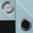 Estelar Textiler Ombre Aqua and Beige Blackout Curtains 96 Inches Long - Image 7