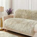 AMTOVO Faux Fur Sheepskin Rug for Living Room, 4 x 6 ft Light Grey Fluffy Area - Image 4