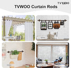 TVWOO Bronze Wrap Around Curtain Rods:5/8Inch Blackout Adjustable Window - Image 6
