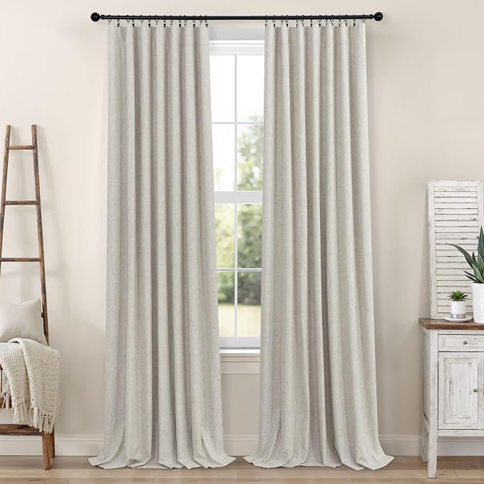 Black Out Linen Curtains 108 Inches Long - Image 8