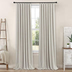 Linen Blackout Curtains 84 Inch Length 2 Panels Set - Image 8