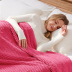 Whale Flotilla Queen Size Fuzzy Fleece Blanket - Image 2