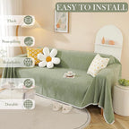 HANDONTIME Couch Cover, Sofa Covers, Sage Couch Cushion Cover Dog Furniture - Image 2