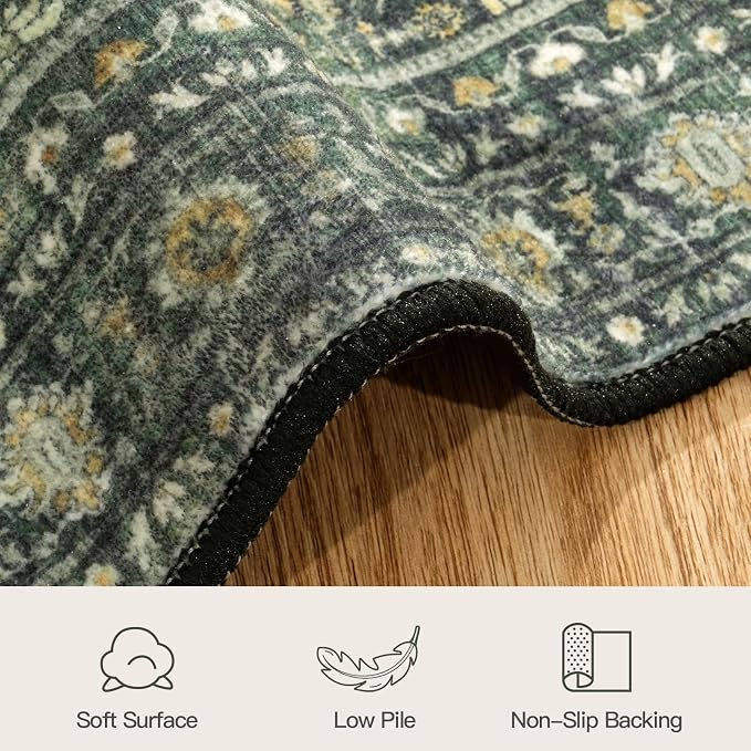 Lofus 4x6 Area Rug for Entryway, Washablee Soft Rugs for Bedroom, Living Room - Image 7