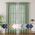 Simplebrand Sage Green Sheer Curtains 72 Inch Length 2 Panels by Simplebrand