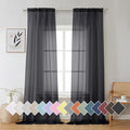 Aiyufeng Black Sheer Curtains 96" Long by Aiyufeng
